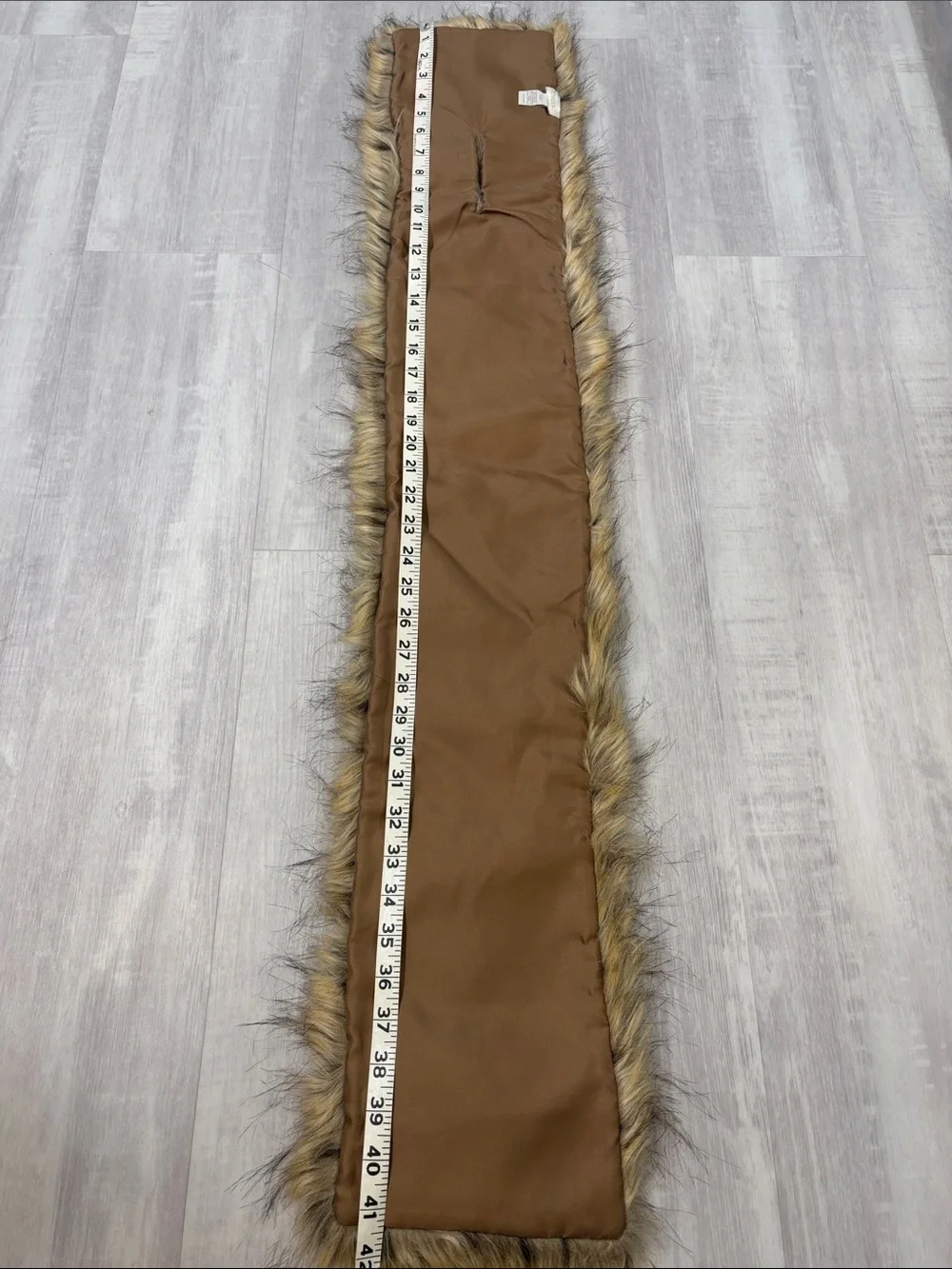 Chico's Faux Fur Scarf in Golden Brown